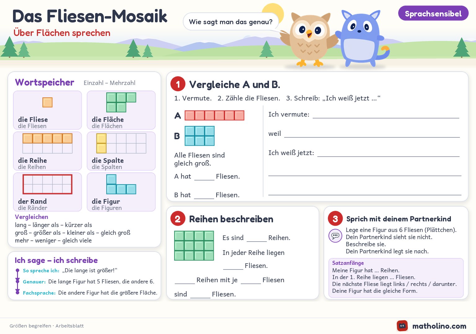 Arbeitsblatt Das Fliesen-Mosaik