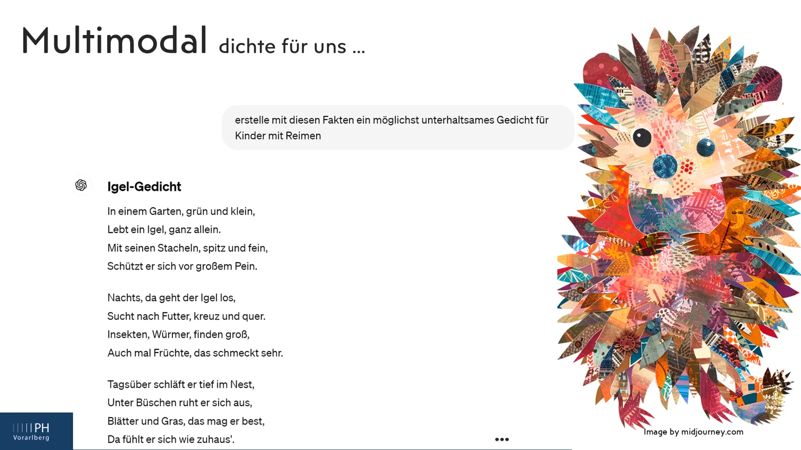 Daraus ein gereimtes Gedicht